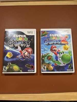 Super Mario Galaxy 1 & 2 Nintendo Wii - Complete with Boxes and Manuals