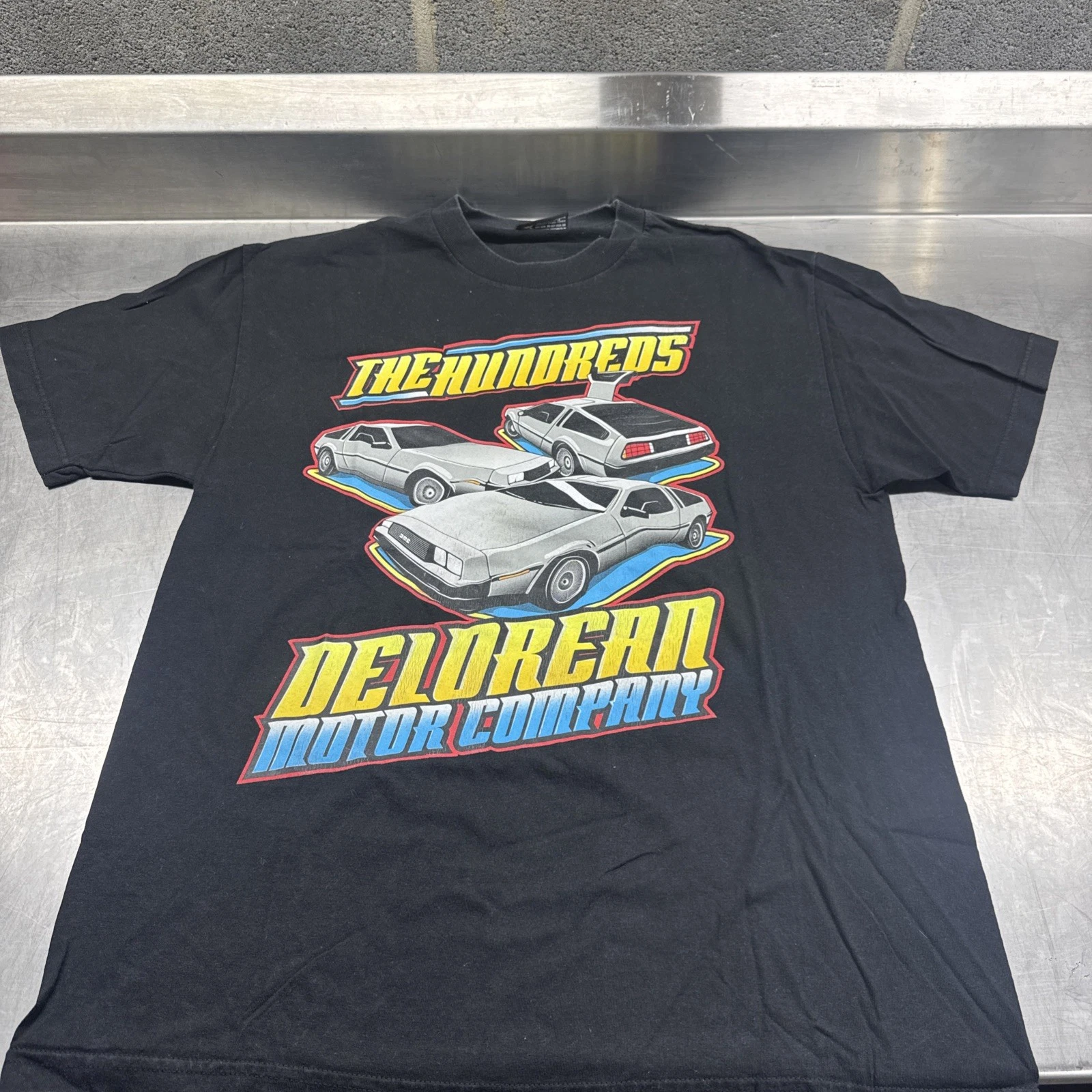 The Hundreds DeLorean Motor Company Back To The Future Shirt Rare Black L *WORN