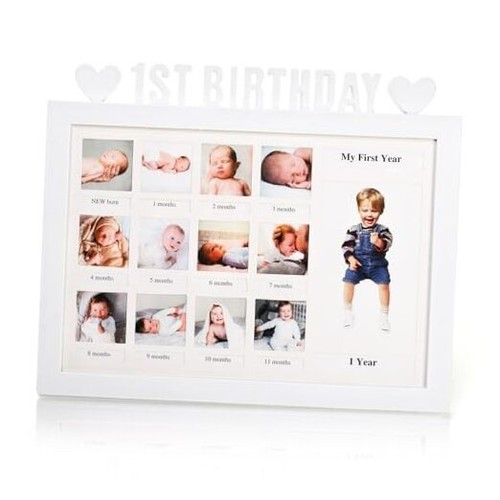 My First Year Photo Frame, Newborn Baby Picture Frame, 12 Months Baby Keepsake