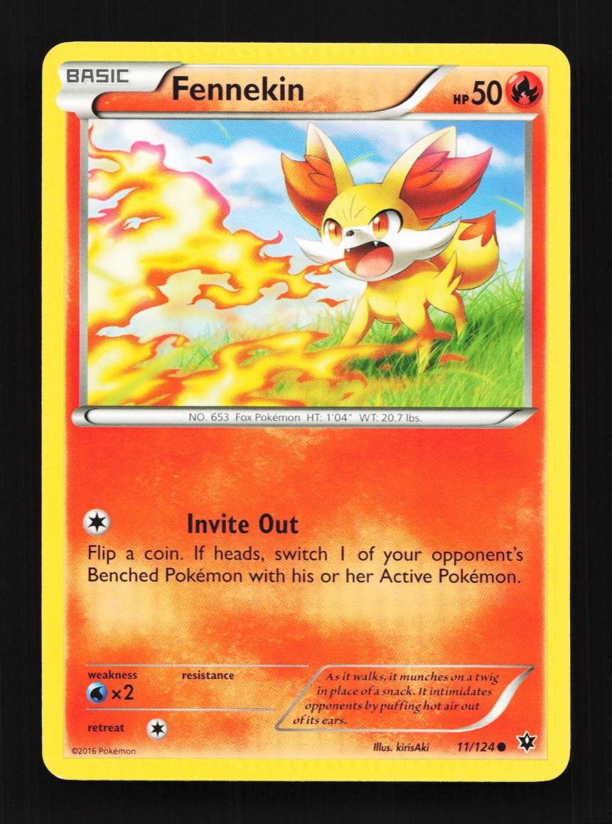 Fennekin 11/124 LP Fates Collide English Pokemon Card TCG
