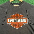 VTG Harley Davidson T Shirt Mens 2XL Faded Black San Francisco CA Graphic Y2K