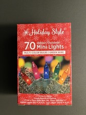 Christmas Lights 70 Mini Multi Color Bulbs String-to-String by Holiday Style