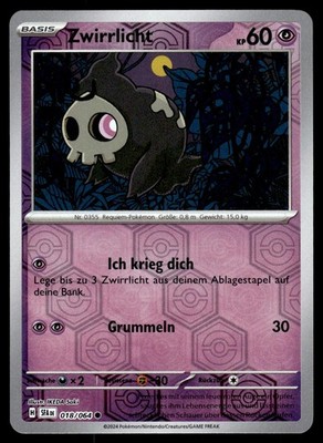 Zwirrlicht 018/064 Common Shrouded Fable Pokemon Reverse Holo NM Deutsch