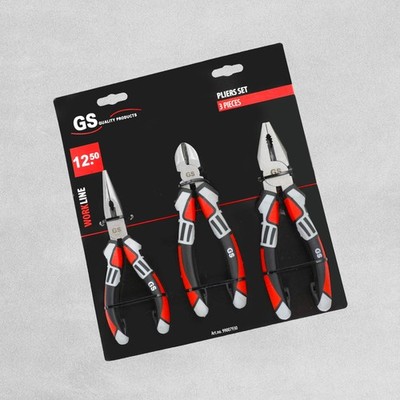 GS Zangen Set 3-teilig - Abisolierzange (Abisolierzange) + Schneidezange + Bedarf