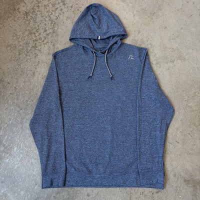 Rhoback Hesi Performance Hoodie Golf Pullover Stretch Heather Blue Men s Large