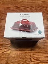 Le Creuset Stoneware Butter Dish Lid Tray Artichaut Green 13x9cm 5x3.5in New Box
