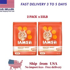 Iams ProActive Health Healthy Adult Original with Chicken Dry Cat Food, 2x22lb