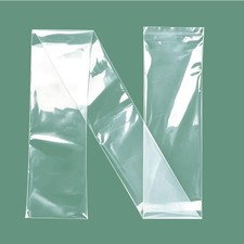 20 Pack 6 x 50 Inch Clear Poster Sleeves, 2 Mil Long Plastic Storage Bags