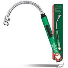SUPRUS Rechargeable Electric Arc Candle Lighter Triple Safety Long Stainless