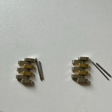 Michele Two-Tone Gold Silver Links (2) For Bracelet Watch Band