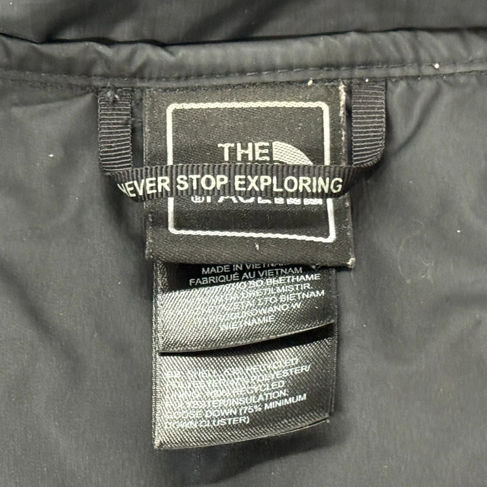 Chaleco acolchado The North Face para hombre talla M 550 negro plumón de ganso cremallera completa logotipo acolchado Foto 4 de 4