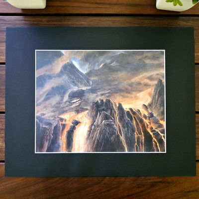Lord of the Rings-Vintage Tolkien Mounted Print-John Howe 1991 Fantasy Art