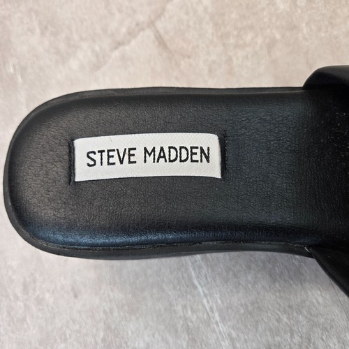 Steve Madden Platform Slides Black Retro Grunge Chunky Flatform Slinky Sandals 9 - Picture 9 of 10