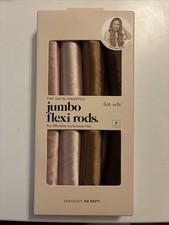 Kitsch Satin Jumbo Flexi Rods 4pc - Rosewood, 10in Heatless Soft Curls