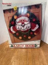 Brand New Wonder Art Latch Hook Santa 22" Round 4681 by Caron International