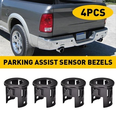 Fit 14-19 FRONT/REAR RAM 4PCS 1500 OUTER BUMPER ASSIST PARKING BEZELS SENSOR EXE