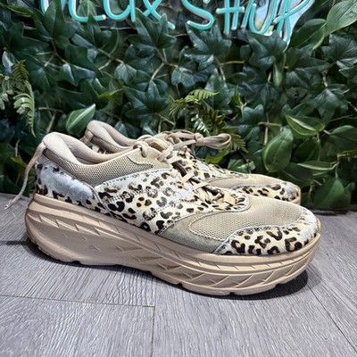 Hoka One One Engineered Garments x HOKA Bondi L Leopard Men Size 13 