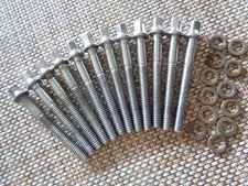 1980sVINTAGE YAMAHA 12 FLOOR TOM DRUM-SNARE DRUM T-RODS+12 WASHERS MADE IN JAPAN