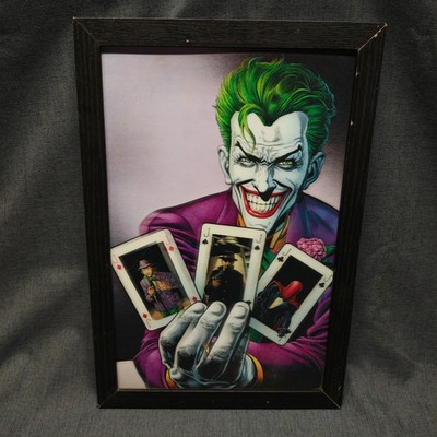 DC Comics 3D Framed Art The Joker Origin Story Cards 18x12.5