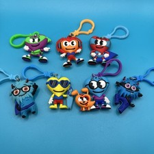 Lot Of 7 American Heart Association Kids Challenge Rubber Keychain Bag Charms
