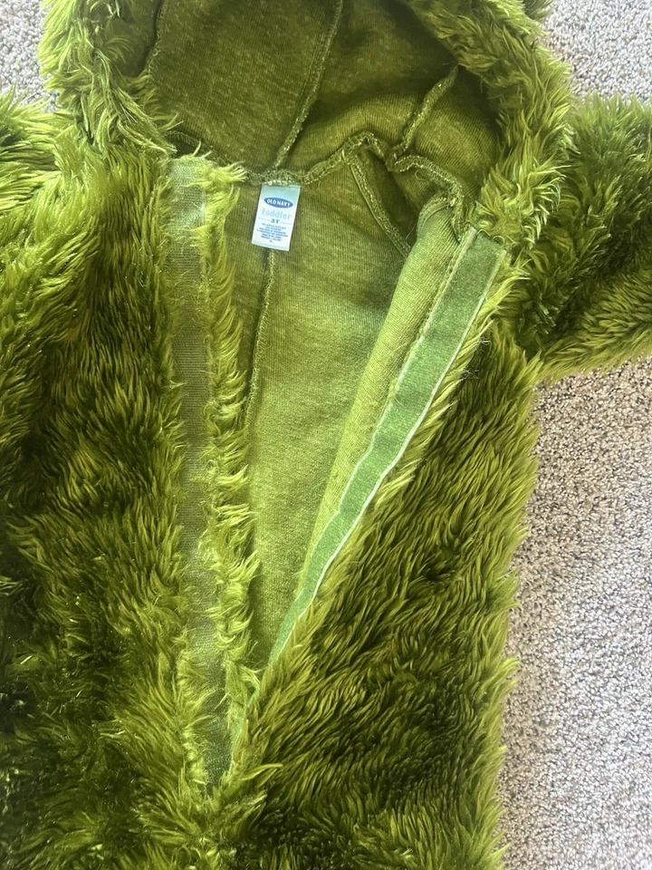 Disfraz de Halloween Monstruo Difuso Verde de Antiguo Azul Marino 3T Foto 2 de 4