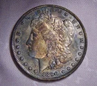 1896 Morgan Silver Dollar, Toning