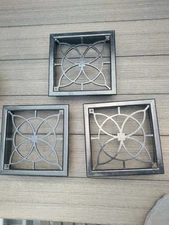 Vintage Square  Cast Iron And Metal Heat Grate