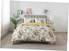 Floral Duvet Cover Set Size-Elegant Design-3 Pieces-1 Duvet Cover Queen Honey