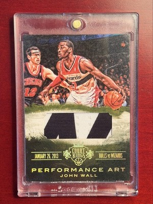 2013-14 Panini Court Kings Performance Art Memorabilia John Wall #3 Prime /25 GU