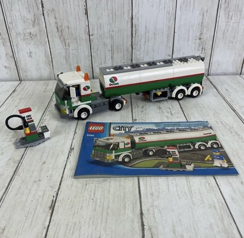Lego City Set 3180 Tank Truck 100% Complete Set Manual, Minifig Retired - No Box