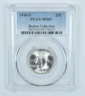 1945-S Washington Quarter Boston Collection MS65 PCGS Blue Label *3832