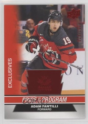 2023 Upper Deck Team Canada Juniors Exclusives /100 Adam Fantilli Rookie RC 0sw9