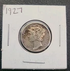 1927-P Mercury Dime Circulated Condition VF Condition 90% Silver Toned.