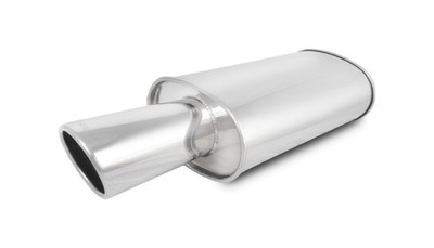 Vibrant Performance 1042 STREETPOWER Oval Muffler w/ 4'' Round Angle Cut Tip
