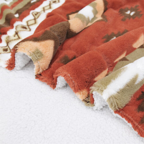 Southwest Sherpa Fleece Throw Blanket Ultra Soft Reversible Cozy Plush Blanket - Picture 25 of 32