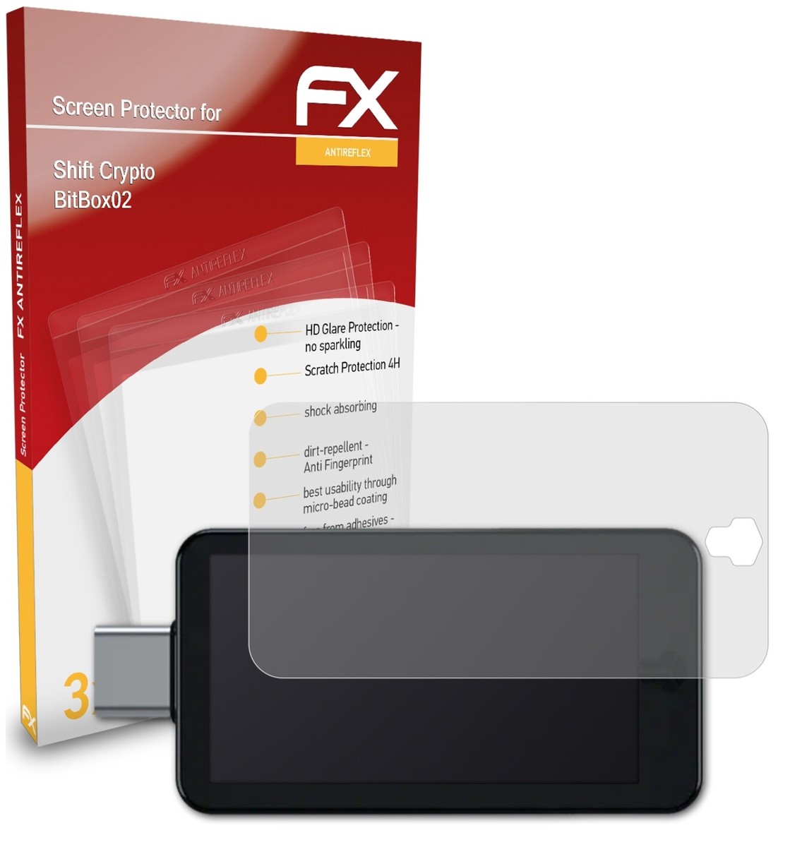 3x Lámina Protectora de Pantalla para Shift Crypto BitBox02 mate y  antigolpes | eBay