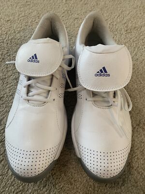 Adidas Traxion White Light Blue Spiked Golf Shoes Women's Size