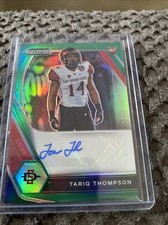 2021 Panini Prizm Draft Picks Tariq Thompson RC Rookie Green Auto Bills DPA-TTH
