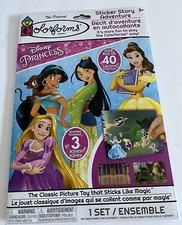 Colorform Disney Princess Sticker Story Adventure Belle Rapunzel Mulan Jasmine
