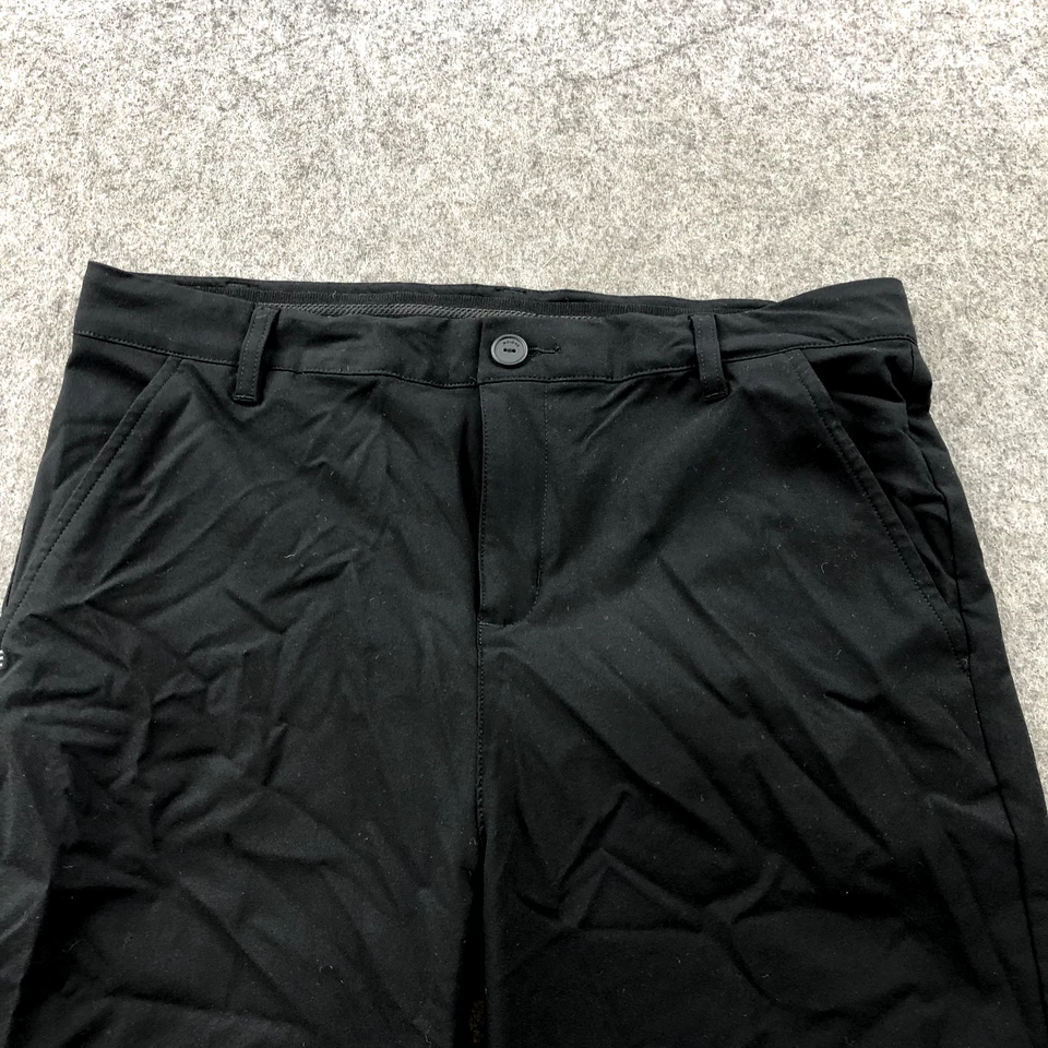 Adidas Shorts Boys Large Black Solid Pocket Golf Outdoors 10" Inseam Youth - Image 3 of 4
