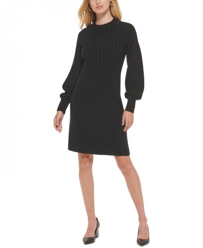 New $139 Calvin Klein Women's Knee Length Long Sleeve Sheath Dress A4308 - 第 1/24 張圖片