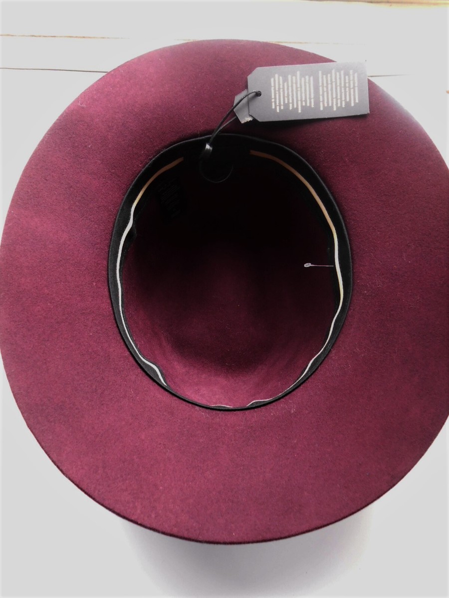 RAG & BONE NEW FLOPPY BRIM WOOL FELTED FEDORA HAT MAROON SZ  display picture 3