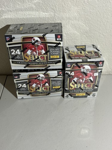 (3) Lot 2021 Panini Select NFL Football Factory Sealed Blaster Box