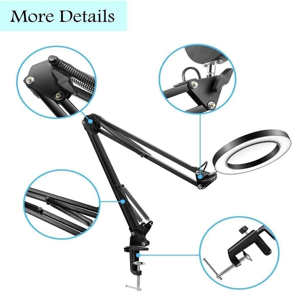 Lampada Estetica LED con Lente 8X - Luce Professionale per Extension Ciglia