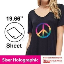 Siser Holographic Iron On HTV 20" x 12" (1 Ft) For T-Shirts : Shiny Vinyl
