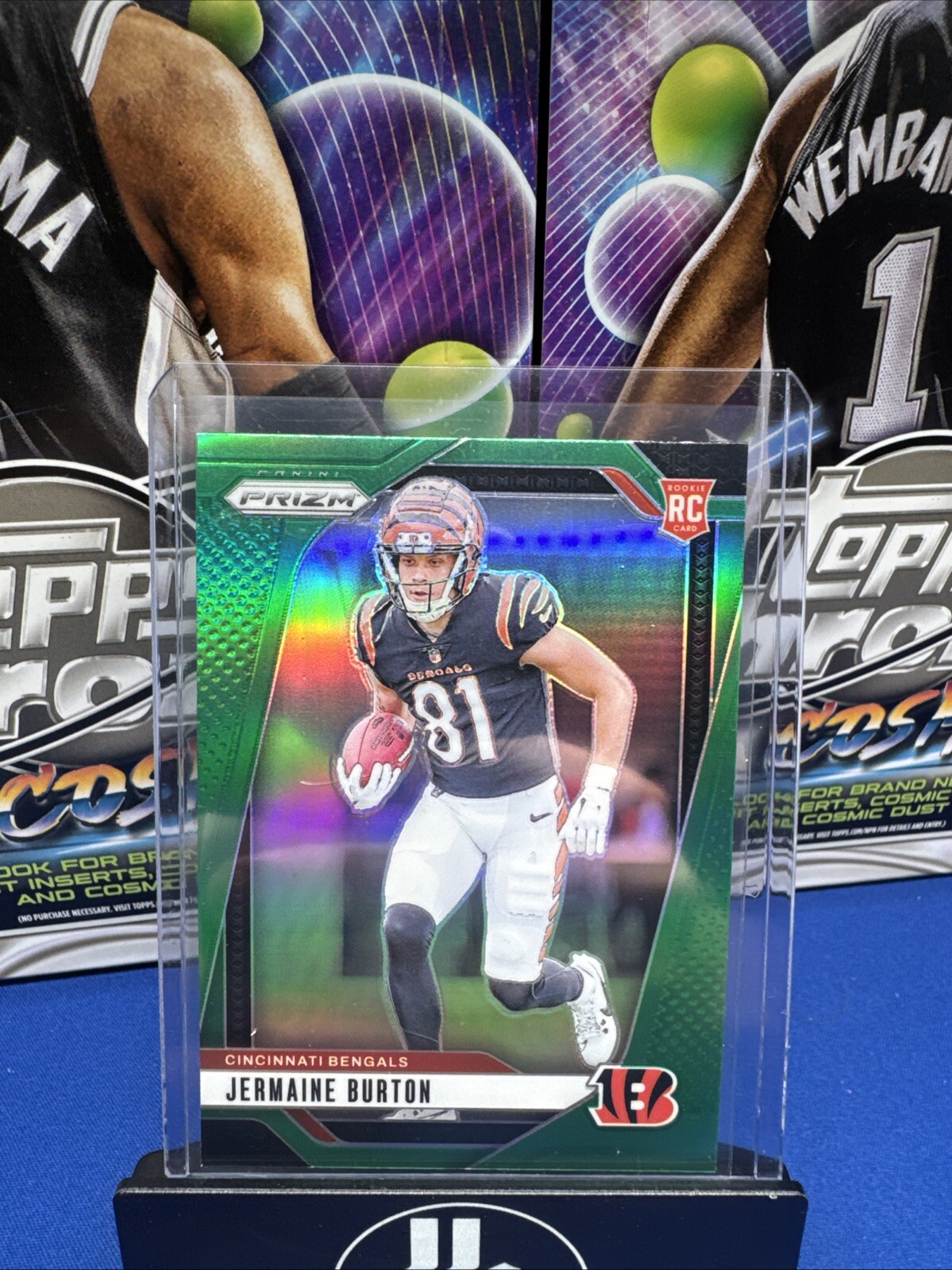 2024 Panini Prizm - Rookies Green Prizm #350 Jermaine Burton (RC)