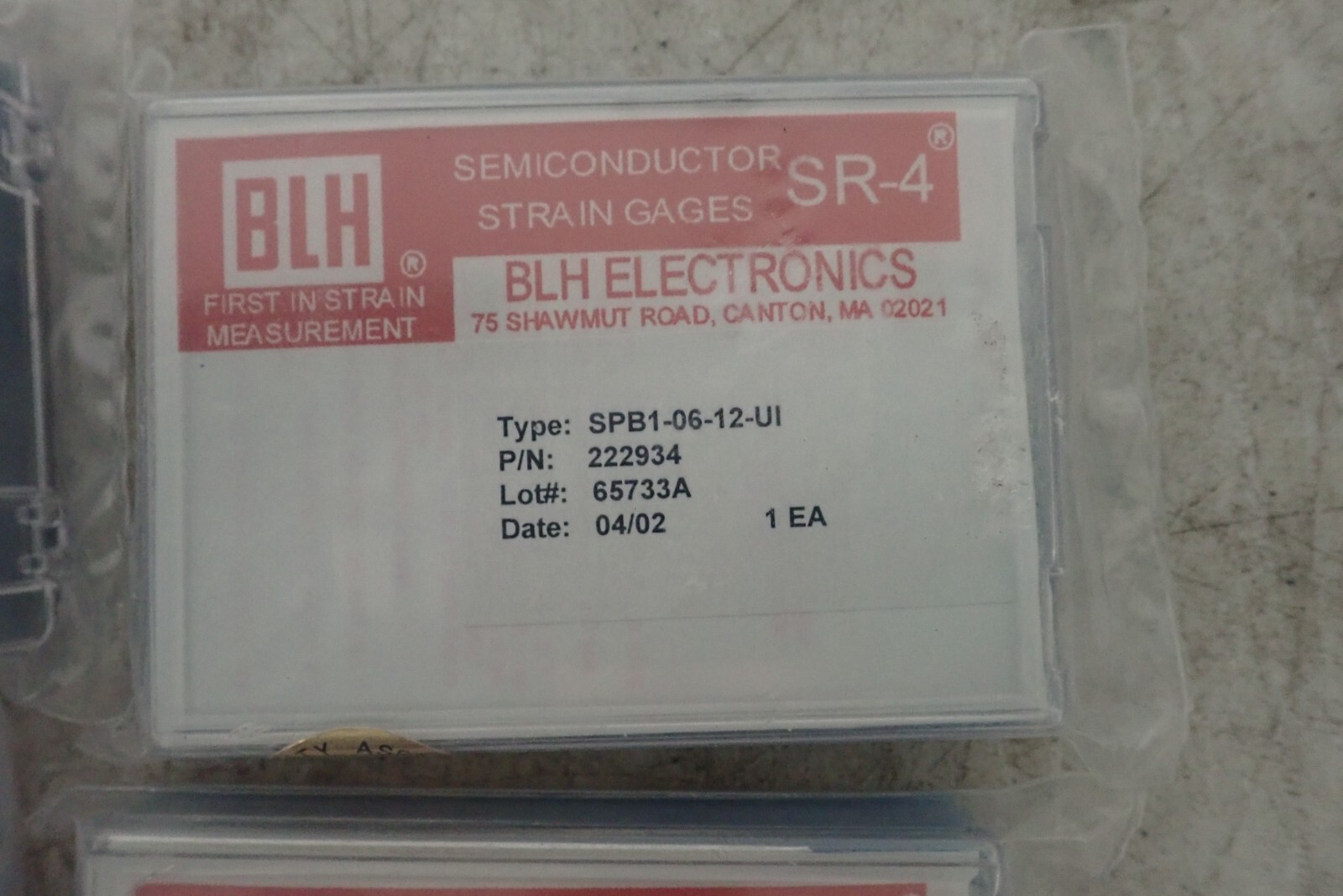 Lot of 4 BLH Electronics SPB1-06-12-UI SR4 Strain Gauges