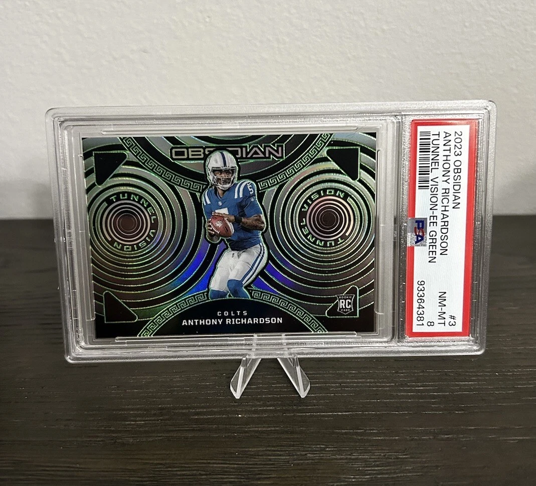 Anthony Richardson Panini Obsidian Tunnel Vision #3 Electric Etch Green