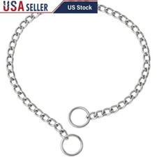Heavy Duty Dog Slip Collar Metal Choke Training Chain Durable Steel Links XS New