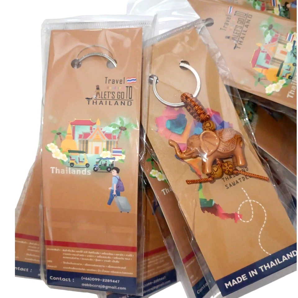 Elephant keychain resin brings luck auspiciousness fortune wealth creative set10 - Image 2 of 4